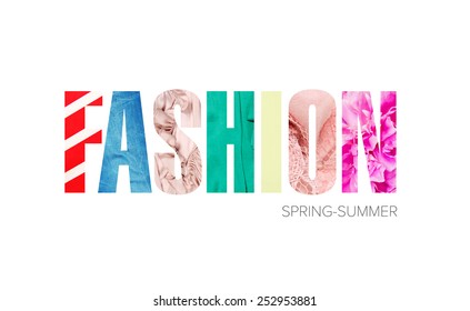 word "fashion" - a concept fabric texture - Powered by Shutterstock