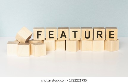 the word of FEATURE on building blocks concept - Shutterstock ID 1722221935