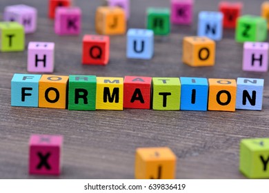 The word Formation on wooden table - Shutterstock ID 639836419
