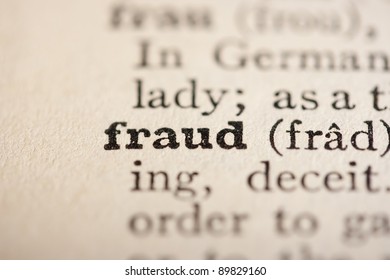 Word Fraud From The Old Dictionary, A Close Up.