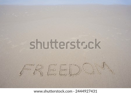 Similar – Image, Stock Photo The word freedom of the press in typewriter font on dirty paper