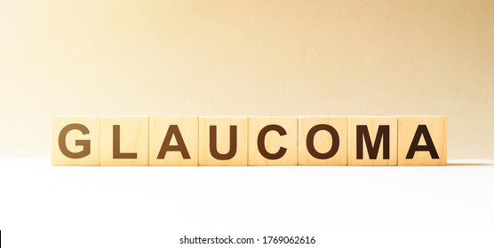 Word Glaucoma Made With Wood Building Blocks