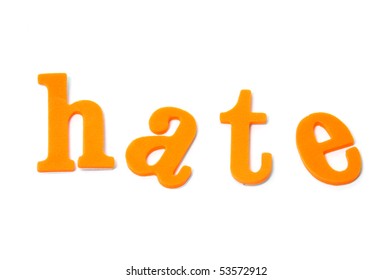 word hate written and