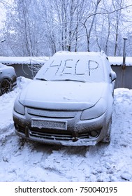 Word Help On Snow Covered Car - Winter Transportation Problems