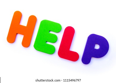 Word Help Spelt Multicoloured Letters Stock Photo 1115496797 | Shutterstock