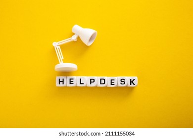 Word of Helpdesk with Table lamp