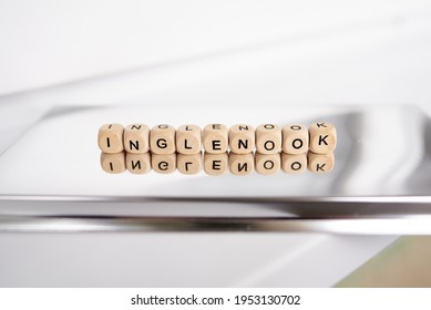 Word Inglenook Made By Wooden Cubes