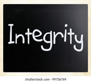 Word Integrity Handwritten White Chalk On Stock Photo 99736769 