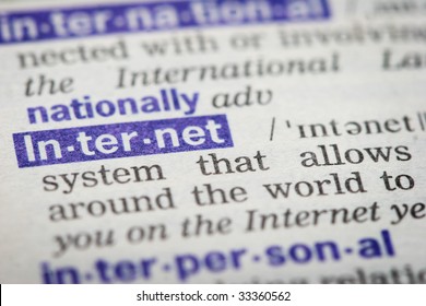 word internet in dictionary