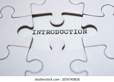 The word introduction written with a typewriter. - Shutterstock ID 2076743818
