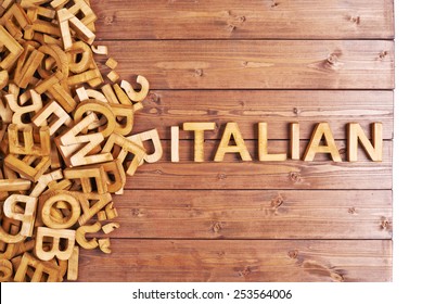 Word Italian Made Block Wooden Letters Stock Photo 253564006 | Shutterstock