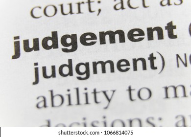 The Word Judgement Close Up