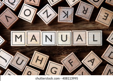 the word of MANUAL on building blocks concept