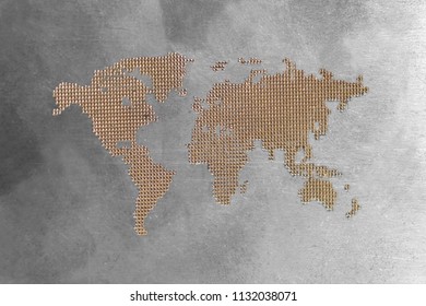 Word Map On A Metal Texture Background