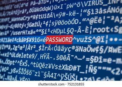 Word Password Highlighted Red On Blue Stock Photo Edit Now