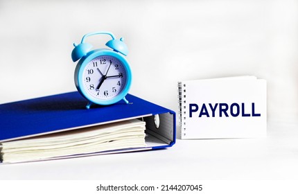 Word PAYROLL On Notepad And White Background, HR Concept