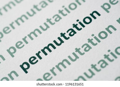 Word Permutation Printed On White Paper Macro