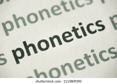 Word Phonetics Printed On White Paper Macro