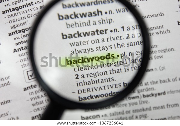 Word Phrase Backwoods Dictionary Stock Photo Edit Now 1367256041