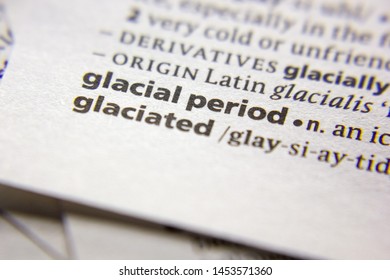 Word or phrase Glacial period in a dictionary