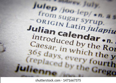 Word Or Phrase Julian Calendar In A Dictionary