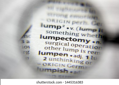 The Word Or Phrase Lumpectomy In A Dictionary