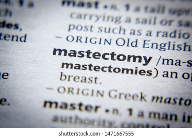 Word Or Phrase Mastectomy In A Dictionary