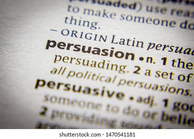 Word or phrase Persuasion in a dictionary