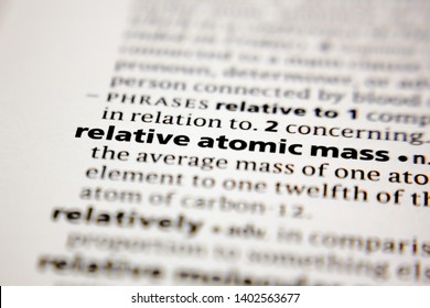 Word Or Phrase Relative Atomic Mass In A Dictionary.