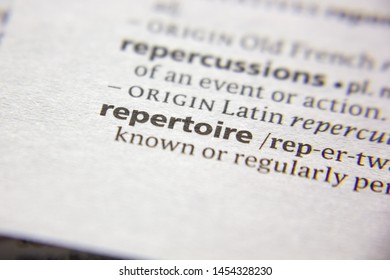 repertoire of words