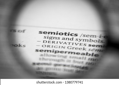 Word Or Phrase Semiotics In A Dictionary.