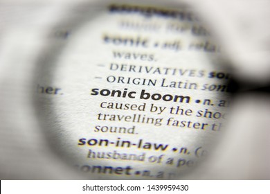 The Word Or Phrase Sonic Boom In A Dictionary