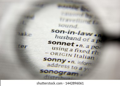 The Word Or Phrase Sonnet In A Dictionary