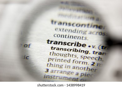 The Word Or Phrase Transcribe In A Dictionary