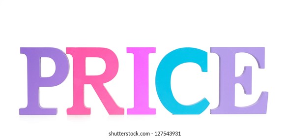 Word Price Isolated On White Background Stock Photo 127543931 ...