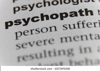 The Word Psychopath Close Up