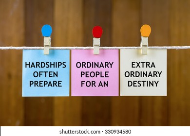 Word Quotes Hardships Often Prepare Ordinary Stock Photo Edit Now 330934580