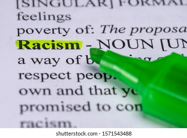 Word Racism Definition With Highlighter