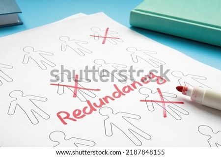 Word Redundancy on a sheet with crossed-out figures.