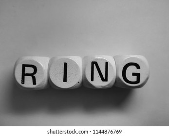 word ring spelled on dice - Shutterstock ID 1144876769