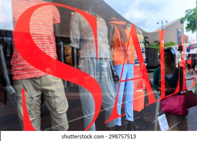 Word Sale Print On Shopfront Window