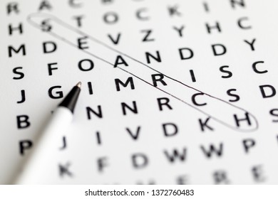 Word Search With Scrambled Letters And Hidden Words