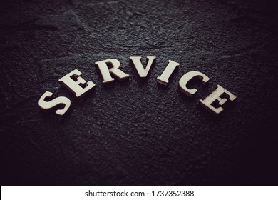 Word Service Written On Black Background Stock Photo 1737352388 ...