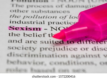 Word Sexism Definition With Highlighter