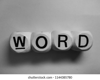 word spelled on dice - Shutterstock ID 1144385780