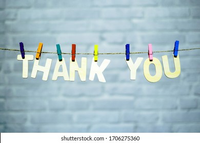 Word Thank You Wooden Letters Hanging Stock Photo 1706275360 | Shutterstock