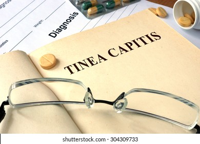 Word Tinea Capitis. Medical Concept.