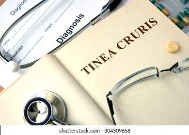 Word  Tinea Cruris. Medical Concept.