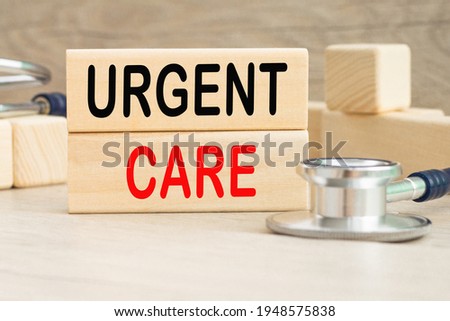 the word URGENT CARE . Medical concept. the medicine