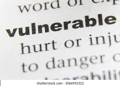 The Word Vulnerable Close Up